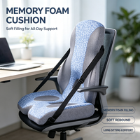 Coussin de siège ergonomique en mousse à mémoire de forme intégré, soutien lombaire à récupération lente pour chaise de bureau, canapé de voiture