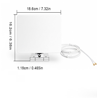 Antenne panneau directionnelle ultra large bande 4G 5G NR 600-6000 MHz à gain élevé pour montage mural extérieur, compatible WiFi, IoT, LoRa (prise mâle)