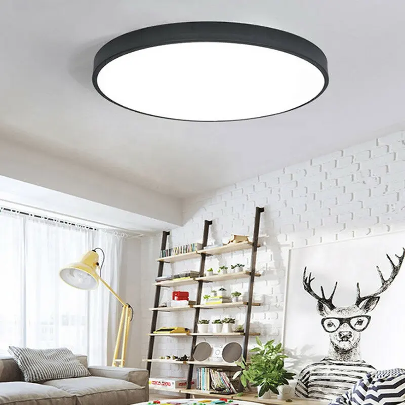 Круглый светодиодный потолочный светильник с алюминиевым профилем, потолочный светильник с длительным рабочим временем