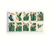 Tragbares Reise-Mahjong-Set mit Acrylsteinen, Faltbares Brettspiel für Outdoor und Partys