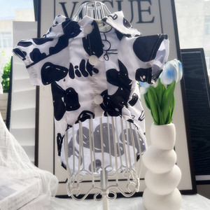 Chemise à imprimé vache pour animaux de compagnie, vêtements d'été légers pour petits et moyens chiens, chats, Teddy Schnauzer, Bichon Frise - Product Image 2