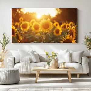 1PC Toile Imprimée Cadre Extensible <span class=keywords><strong>D</strong></span>écoration Murale de Noël Tournesol Paysage Lakeside Nature Morte <span class=keywords><strong>Aquarelle</strong></span> Paysage Peinture - Product Image 3