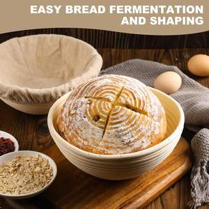 Panier de levage ovale en rotin naturel de 9-10 pouces pour pain au levain, outil de cuisson jetable pour baguettes, en stock - Product Image 3