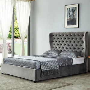 Деревянная рамка для кровати с пуговицами, рамка для спальни, футуристическая кровать большого размера