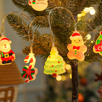 LED-Lichterketten Weihnachtsmann Schneemann Zuckerstange Weihnachtsbaum Dekorative Lichterketten Weihnachtsdekoration Atmosphäre