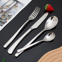 En Stock, Ménagère 24 Pièces Argent Or en Acier Inoxydable Poli Miroir avec Coffret Cadeau en Métal en Forme d'Œuf