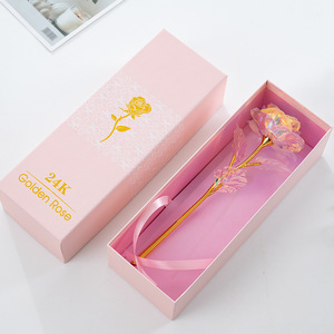 Popular <span class=keywords><strong>Rosa</strong></span> Artificial de Regalo para el Día de San Valentín Bañada en Oro de 24K con Caja de Regalo <span class=keywords><strong>Rosa</strong></span>, Decoración para Fiestas, Bodas y Días Festivos - Product Image 3