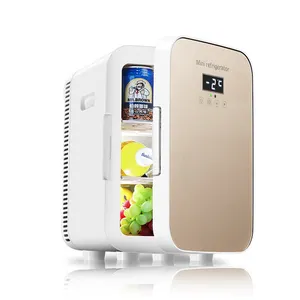 Kustom lucu Ac/Dc Mini kulkas portabel 20 liter perawatan kulit lemari es dengan kontrol suhu Digital untuk kamar tidur kantor asrama