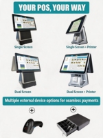 Tablette PC Android tout-en-un à double écran de 15,6 pouces avec processeur Intel I5 et stockage SSD pour restaurant