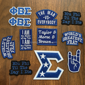Patch Ricamate 3D con Lettere Greche Phi Beta Sigma Fraternity 1914, Set per Cappelli Blu e Bianchi con Nomi dei Fondatori - Product Image 5