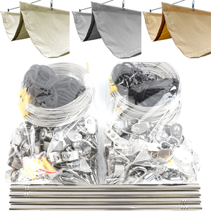 Voile <span class=keywords><strong>d</strong></span>'<span class=keywords><strong>ombrage</strong></span> rétractable imperméable laiteuse pour extérieur, auvent de terrasse, pergola, patio <span class=keywords><strong>d</strong></span>'été, <span class=keywords><strong>filet</strong></span> pare-soleil télescopique - Product Image 6