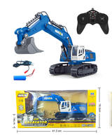 Vente chaude Huina 1558 2.4GHZ 1/18 métal lumière LED télécommandé RC pelle camions chenilles véhicule d'ingénierie
