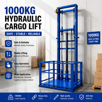Monte-charge hydraulique avec arrêt d'urgence pour applications de manutention de marchandises en entrepôt de construction et zone de travail/station