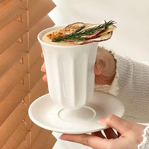 Japanese-style Pure White High-temperature Resistant <b>Microwave</b> Safe Ceramic Mug for Coffee Milk Breakfast Latte Art - Product Image 5