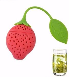 Small Size Strawberry Fruit Design <b>Silicone</b> Sink Tea Infuser Strainer for Tea Drinker - Product Image 2