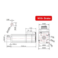 Wavetop-auto JMC 400W Moteur servo AC intégré avec driver 48VDC IHSV60-30-40-48 1.27N.m 3000RPM