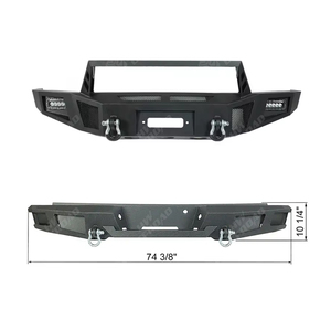 Accesorios todoterreno textura negro cabrestante delantero parachoques anillo <span class=keywords><strong>en</strong></span> D para Dodge Ram 1500 2013-2018 W/parachoques traseros DRL - Product Image 1