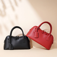 Sac Boston pour femme en cuir de vachette véritable, sac à main simple, fournisseur en gros en ligne, sac à main avec logo personnalisé, portable