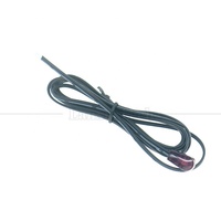 Câble d'extension infrarouge IR à extrémité ouverte pour télécommande, émetteur-récepteur, gaine PVC noire 1,5 m pour appareils audio-vidéo et moniteurs