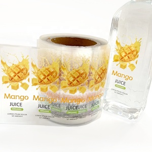 Impresión de etiquetas personalizadas botella de jugo impermeable servicio de impresión de embalaje etiquetas adhesivas para botellas bebida transparente - Product Image 4