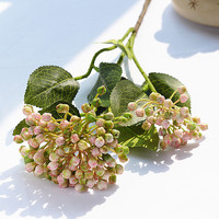 Penjualan laris kuncup Hydrangea buatan cabang Berry untuk buket pernikahan dekorasi meja bunga