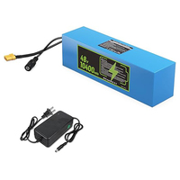 Baterai Lithium Ebike 48V 10,4Ah Perlindungan BMS 30A Kompatibel dengan E-Bike, Skuter, ATV & Penyimpanan Tenaga Surya 0-1200W