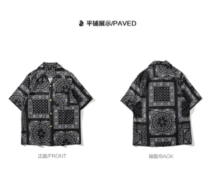 Fournisseur d'usine Chemises à manches courtes de style hawaïen à <span class=keywords><strong>fleurs</strong></span> de cajou <span class=keywords><strong>pour</strong></span> hommes - Product Image 5