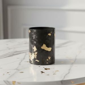 SHENYU 3K Carbon Fiber Tube with Gold Foil Inlay 5mm <b>Thickness</b> Luxury Glossy Finish - Product Image 2