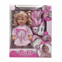 Poupées Bébé KSF en Gros de 14 Pouces pour Enfants Filles, Poupée Réaliste en Vinyle Reborn avec Fonction d'Urination et de Boire de l'Eau, Jouets pour Enfants