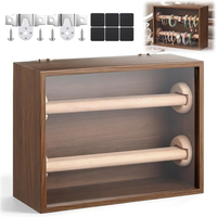 Boîte de rangement murale en bois pour bracelets, présentoir en acrylique, vitrine en bois pour bijoux, bracelets et joncs, pour la vente au détail