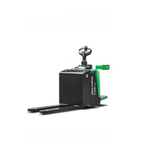 Forklift Elektrik Stand-On Otomatis Penuh 15 Ton dengan Garpu Hidrolik Ganda dan Pusat Beban 550mm