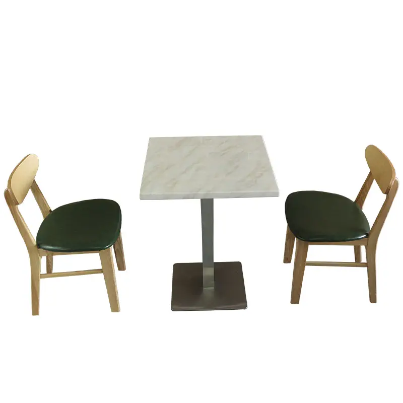 Mobili moderni di lusso servizio commerciale Cafe marmo artificiale ristorante economico tavolo da pranzo e Set di sedie
