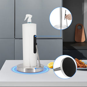 2-in-1 Moderne Papierhalter aus Edelstahl für Küchenrollen und Küchenpapier mit Sprühflasche für die Arbeitsplatte - Product Image 3