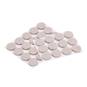 2026 <strong>5</strong> mm Thick 1 Inch Round and Square Beige Self Adhesive Felt Pads for Furniture Chair Legs Floor Protectors - Product Image 4