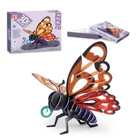Jigsaw Puzzle Kertas Kupu-kupu 3d Warna-warni Kualitas Tinggi Kustom untuk Anak-anak