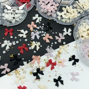 Accesorios de Resina CY con Forma de Lazo y Diamantes de Imitación 3D para Decoración de <span class=keywords><strong>Uñas</strong></span>, Diseño de Manicura, Manualidades - Product Image 1