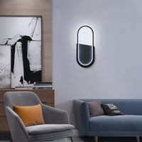Applique murale LED directe usine, 6000K Blanc Froid, 18W, moderne et décorative, à économie d'énergie pour chambre, salle de bain, couloir, éclairage intérieur