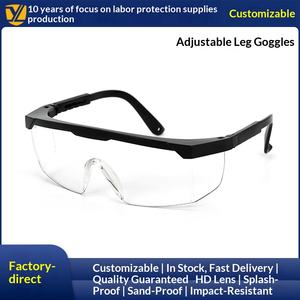 확장형 실험용 보호 안경 모래 방지 내화학성 렌즈 코팅 검정색 전기 용접 고글 PET/PC - Product Image 5