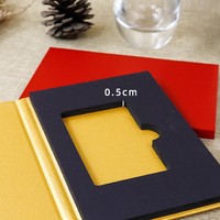 Emballage de carte VIP d'affaires magnétique avec intérieur, carte d'invitation de stockage en papier noir de luxe avec logo personnalisé
