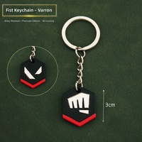 Брелок-карабин Valorant Mini Weapons Game Player из цинкового сплава с индивидуальным логотипом, винтажный, разноцветный, фиолетовый, 9 см, водонепроницаемый, легкий