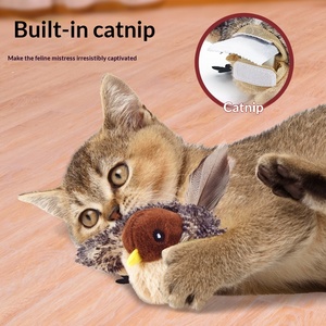 Giocattoli <span class=keywords><strong>per</strong></span> <span class=keywords><strong>Gatti</strong></span> in Peluche con Suono di Uccello Elettrico, Ali Mobili, Ricaricabili, Prodotti <span class=keywords><strong>per</strong></span> Animali Domestici <span class=keywords><strong>per</strong></span> Alleviare la Noia e l'Interazione - Product Image 2