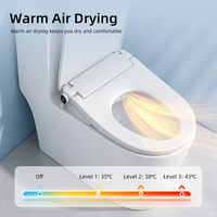 Siège de toilette intelligent à bidet intégré, style japonais, chauffant instantanément, hygiénique, compact, ultra-plat, économe en énergie, par OEM pour les acheteurs en gros