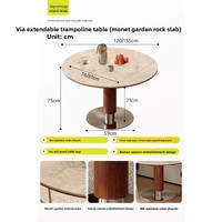 Ensemble de table et de chaises de salle à manger extensible avec plateau en marbre moderne, pliable, 4 places, pieds en acier inoxydable, meubles de maison, salon, petit