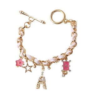 Accesorios de Moda Coreanos, Pulsera y Tobillera de PU Tejida con Diseño de Torre Eiffel, Estrellas, Flores y Corazón, Regalo para Mujer - Product Image 6