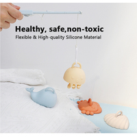 Ensemble de jouets de bain en forme de baleine en silicone Paisen écologique pour les tout-petits de 2 à 4 ans Cadeau de douche de bébé unisexe