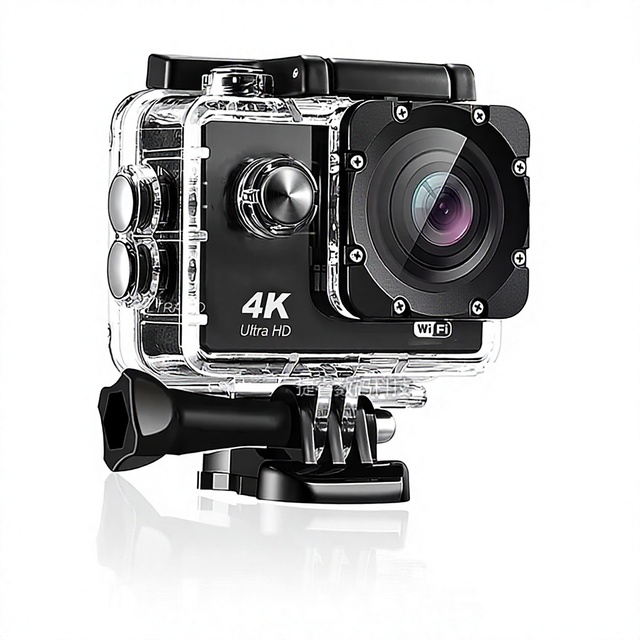 4K HD Underwater Action Camera with 2.0 Screen WiFi Remote Control Waterproof for Sports & Outdoor Diving and Motorcycles