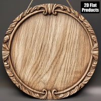 Adorno de Pared de Madera Compuesta de Alta Densidad Plano 2D de 20 cm, Disco Decorativo Cortado con Láser de 3 mm de Grosor, Decoración Interior y Exterior E1/E0