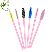 Kustom Warna-warni Pakai Shampoo Spoile Brush Membersihkan Sikat Bulu Mata Sikat Maskara Lurus