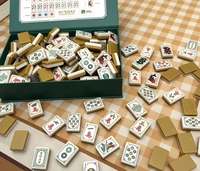 Jeu de Mahjong de Luxe OEM d'Usine de 160 Tuiles avec Table Pliante pour Jeux de Casino