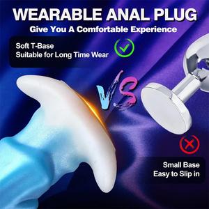 Moule en silicone pour gode le moins cher, plug anal en forme de queue de renard longue et pelucheuse, plug anal avec base en T, plug anal mignon pour cosplay femmes hommes - Product Image 5